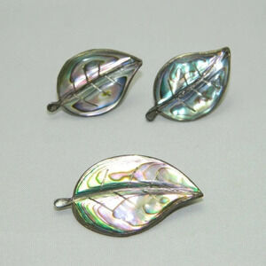 Alpaca Mark .925 Sterling Silver Abalone Leaf